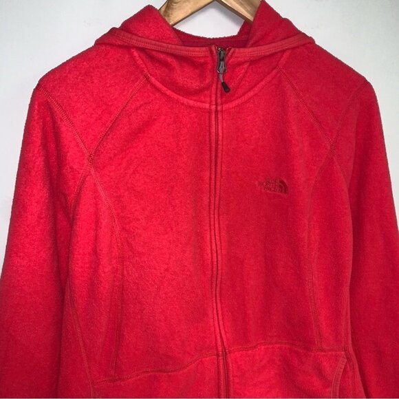 The North Face Fleece Zip Up Hoodie Women’s Size Extra Large XL Pink Coral - Picture 3 of 8